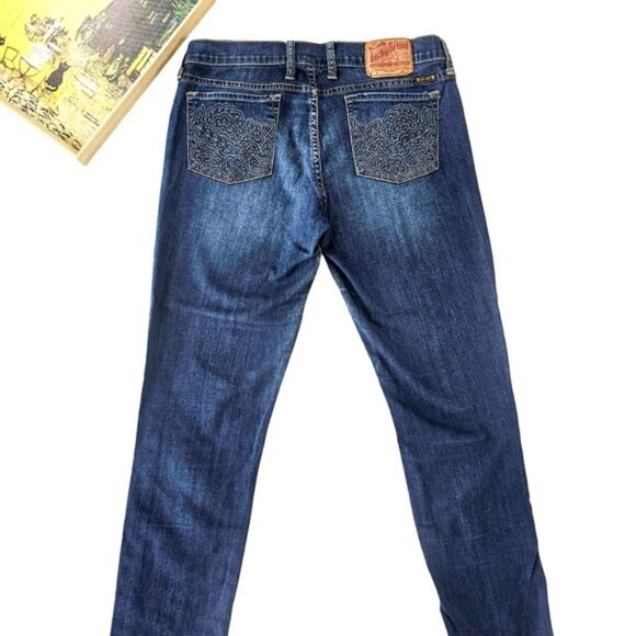 Lucky Brand Women's Jeans Size 10 W30 Charlie Skinny Blue Denim Embroidered - Picture 16 of 16